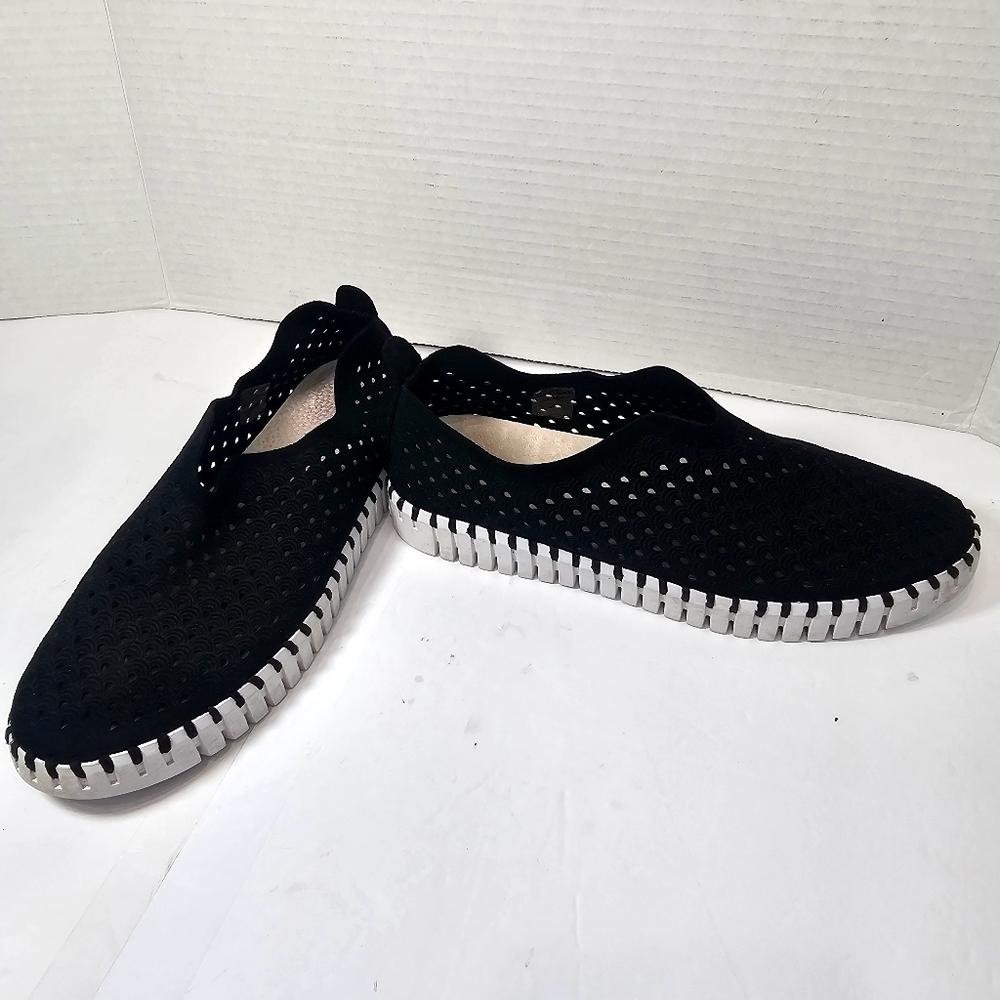 Ilse Jacobsen Black Slip-On Flats Shoes Womens Sz 39 (8.5 USA) - Picture 4 of 9